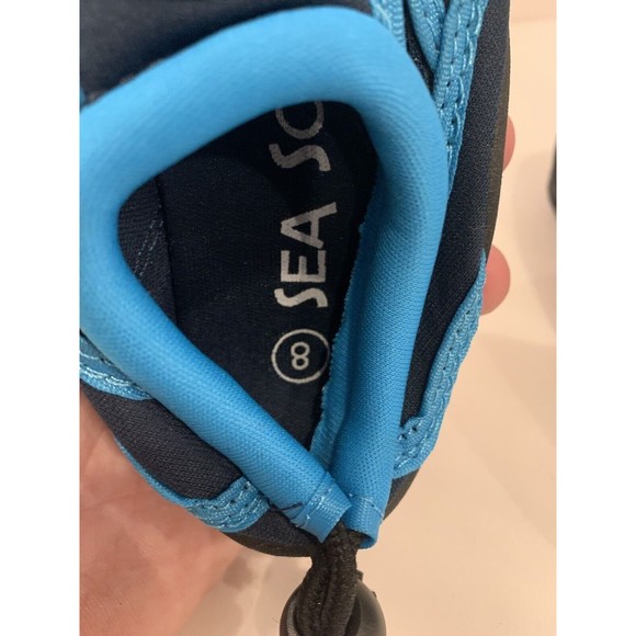 Sea Sox Toddler Boys Water Shoes Slip On Mesh Fabric Drawstring Black - Picture 8 of 8